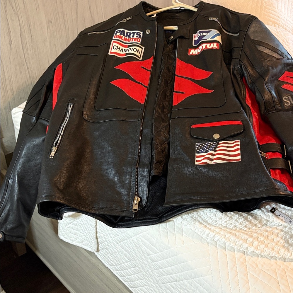 Black and Red Motorcycle Jacket